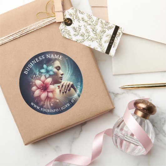 Massage Therapy Healing Hands Energie Wellness-Cen Runder Aufkleber (Schenken)