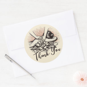 Massage Therapy Healing Hands Energie Wellness-Cen Runder Aufkleber