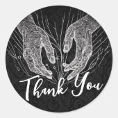 Massage Therapy Healing Hands Energie Wellness-Cen Runder Aufkleber (Vorderseite)