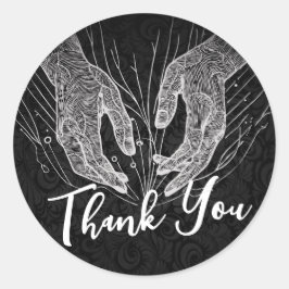 Massage Therapy Healing Hands Energie Wellness-Cen Runder Aufkleber