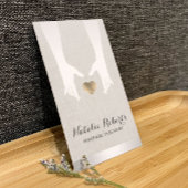 Massage Therapy Heilhandschuhe & Gold Herzwäsche Visitenkarte