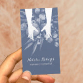 Massage Therapy Heilung Hände Blauer botanischer W Visitenkarte