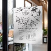 Massage Therapy Heilung Hände Energie Öffnungszeit Fensteraufkleber