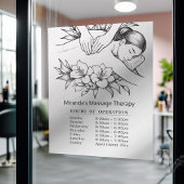 Massage Therapy Heilung Hände Energie Öffnungszeit Fensteraufkleber