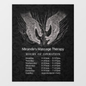 Massage Therapy Heilung Hände Energie Öffnungszeit Fensteraufkleber (Blatt)