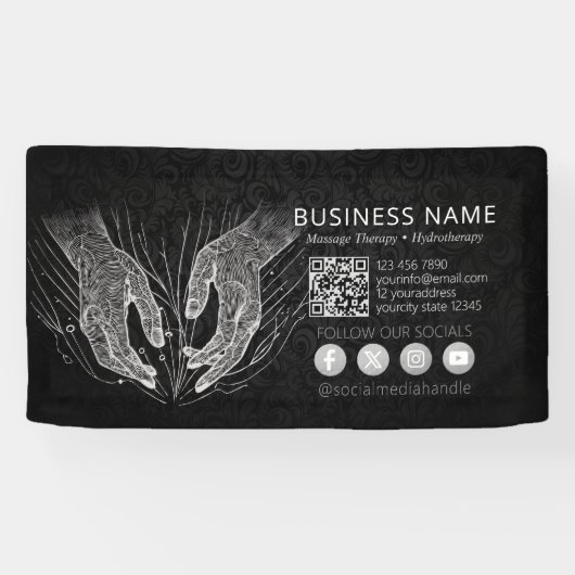 Massage Therapy Heilung Hände Energie Wellness-Cen Banner (Horizontal)