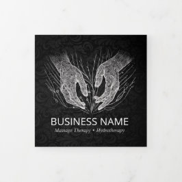 Massage Therapy Heilung Hände Energie Wellness-Cen Dreifach Gefaltete Karte