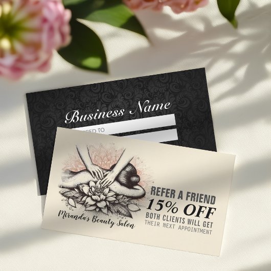 Massage Therapy Heilung Hände Energie Wellness-Cen Empfehlungskarte