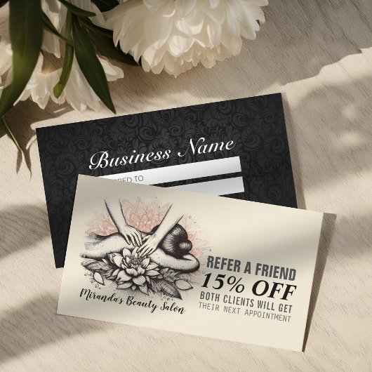 Massage Therapy Heilung Hände Energie Wellness-Cen Empfehlungskarte