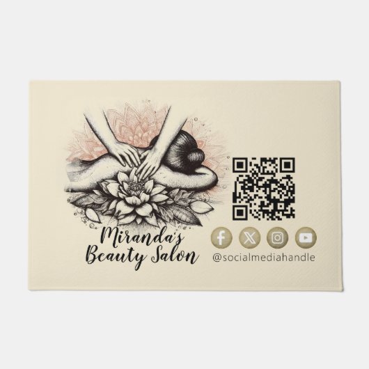 Massage Therapy Heilung Hände Energie Wellness-Cen Fußmatte (Vorderseite)