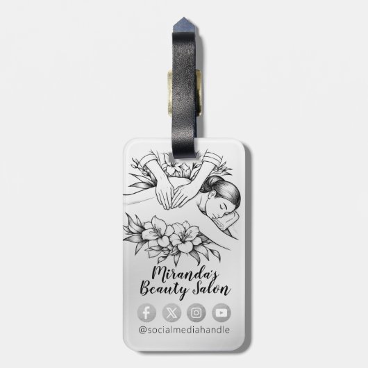 Massage Therapy Heilung Hände Energie Wellness-Cen Gepäckanhänger (Rückseite vertikal)