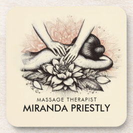 Massage Therapy Heilung Hände Energie Wellness-Cen Getränkeuntersetzer