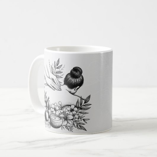 Massage Therapy Heilung Hände Energie Wellness-Cen Kaffeetasse (Vorderseite Links)