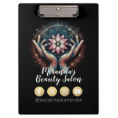 Massage Therapy Heilung Hände Energie Wellness-Cen Klemmbrett (Vorderseite)