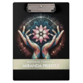 Massage Therapy Heilung Hände Energie Wellness-Cen Klemmbrett (Vorderseite)