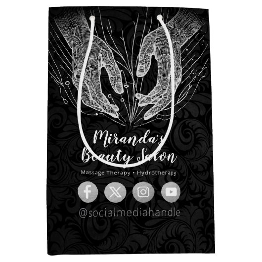 Massage Therapy Heilung Hände Energie Wellness-Cen Mittlere Geschenktüte (Vorderseite)