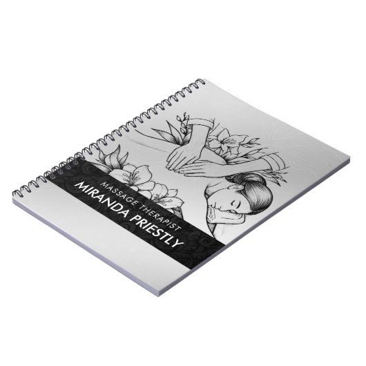 Massage Therapy Heilung Hände Energie Wellness-Cen Notizblock (Linke Seite)