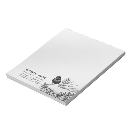 Massage Therapy Heilung Hände Energie Wellness-Cen Notizblock (Rotiert)