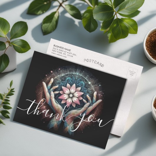 Massage Therapy Heilung Hände Energie Wellness-Cen Postkarte