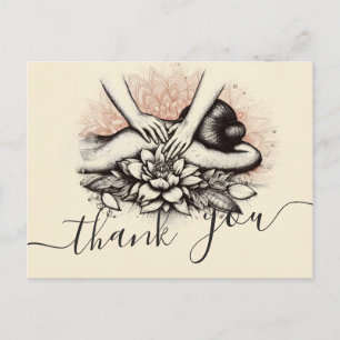 Massage Therapy Heilung Hände Energie Wellness-Cen Postkarte