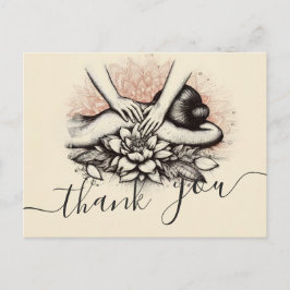 Massage Therapy Heilung Hände Energie Wellness-Cen Postkarte