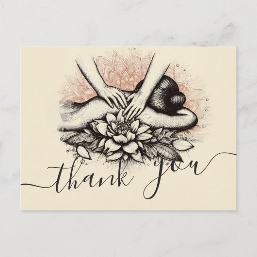 Massage Therapy Heilung Hände Energie Wellness-Cen Postkarte (Vorderseite)