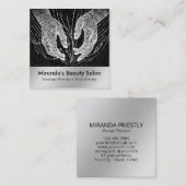 Massage Therapy Heilung Hände Energie Wellness-Cen Quadratische Visitenkarte (Vorne/Hinten)