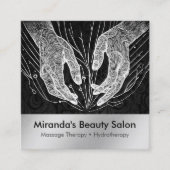 Massage Therapy Heilung Hände Energie Wellness-Cen Quadratische Visitenkarte (Vorderseite)