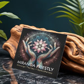 Massage Therapy Heilung Hände Energie Wellness-Cen Quadratische Visitenkarte