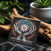 Massage Therapy Heilung Hände Energie Wellness-Cen Quadratische Visitenkarte