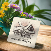 Massage Therapy Heilung Hände Energie Wellness-Cen Quadratische Visitenkarte