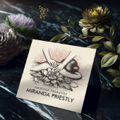 Massage Therapy Heilung Hände Energie Wellness-Cen Quadratische Visitenkarte