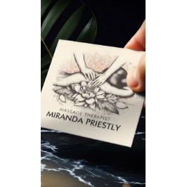 Massage Therapy Heilung Hände Energie Wellness-Cen Quadratische Visitenkarte