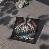 Massage Therapy Heilung Hände Energie Wellness-Cen Quadratische Visitenkarte