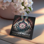 Massage Therapy Heilung Hände Energie Wellness-Cen Quadratische Visitenkarte