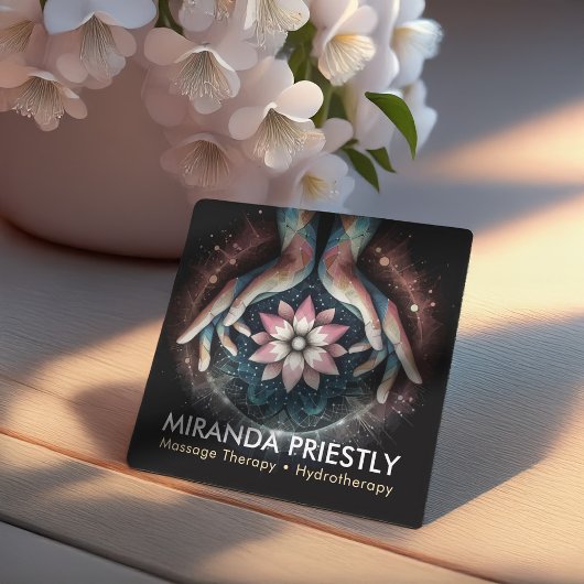 Massage Therapy Heilung Hände Energie Wellness-Cen Quadratische Visitenkarte