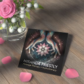 Massage Therapy Heilung Hände Energie Wellness-Cen Quadratische Visitenkarte