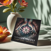 Massage Therapy Heilung Hände Energie Wellness-Cen Quadratische Visitenkarte