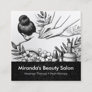 Massage Therapy Heilung Hände Energie Wellness-Cen Quadratische Visitenkarte