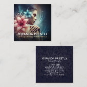 Massage Therapy Heilung Hände Energie Wellness-Cen Quadratische Visitenkarte (Vorne/Hinten)