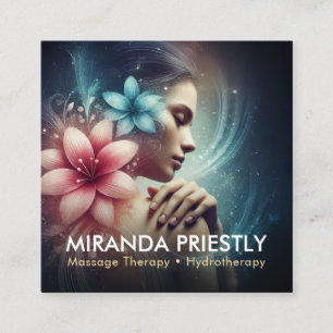 Massage Therapy Heilung Hände Energie Wellness-Cen Quadratische Visitenkarte