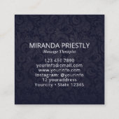 Massage Therapy Heilung Hände Energie Wellness-Cen Quadratische Visitenkarte (Rückseite)