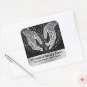 Massage Therapy Heilung Hände Energie Wellness-Cen Quadratischer Aufkleber (Umschlag)