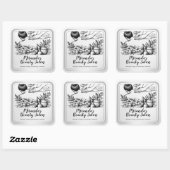 Massage Therapy Heilung Hände Energie Wellness-Cen Quadratischer Aufkleber (Blatt)