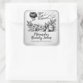 Massage Therapy Heilung Hände Energie Wellness-Cen Quadratischer Aufkleber (Tasche)