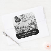 Massage Therapy Heilung Hände Energie Wellness-Cen Quadratischer Aufkleber (Umschlag)