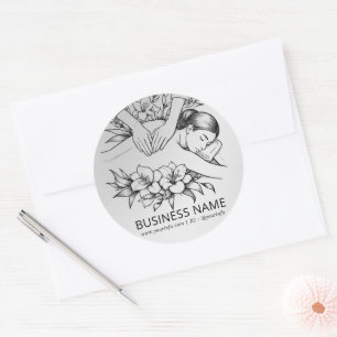 Massage Therapy Heilung Hände Energie Wellness-Cen Runder Aufkleber