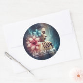 Massage Therapy Heilung Hände Energie Wellness-Cen Runder Aufkleber (Umschlag)