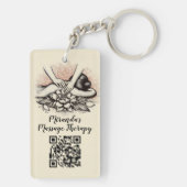 Massage Therapy Heilung Hände Energie Wellness-Cen Schlüsselanhänger (Rückseite)