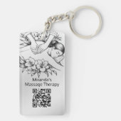 Massage Therapy Heilung Hände Energie Wellness-Cen Schlüsselanhänger (Rückseite)